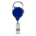 Blank Royal Blue No-Twist Carabiner Retractable Reel